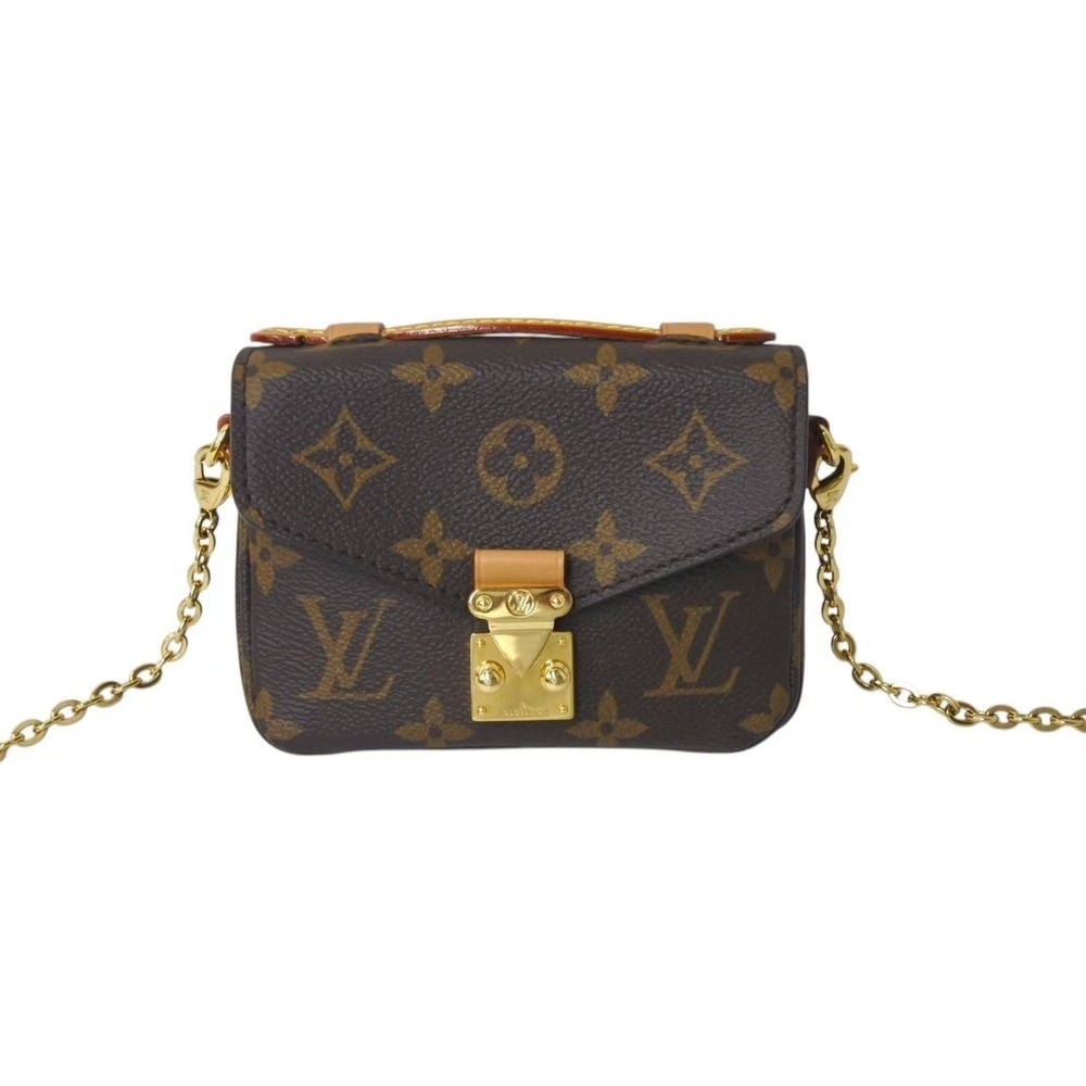 Louis Vuitton Canvas Bag Shoulder Monogram Brown Metis